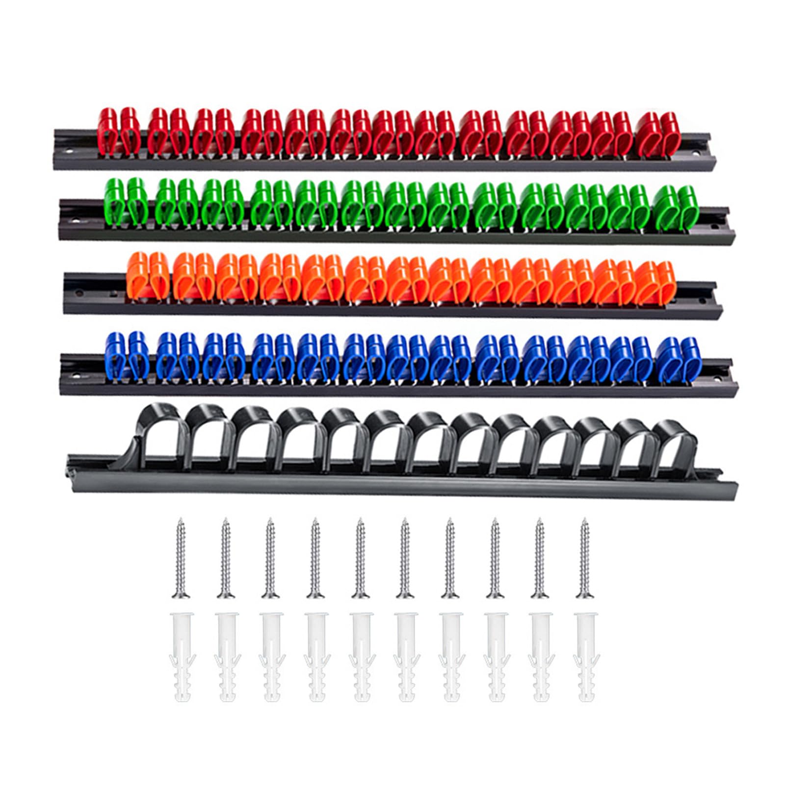 sodeber 5Pcs Screwdriver Wrench Organizer Hanger Hand Tool Holder for Organization Wall Mount Rack Workshop Organization