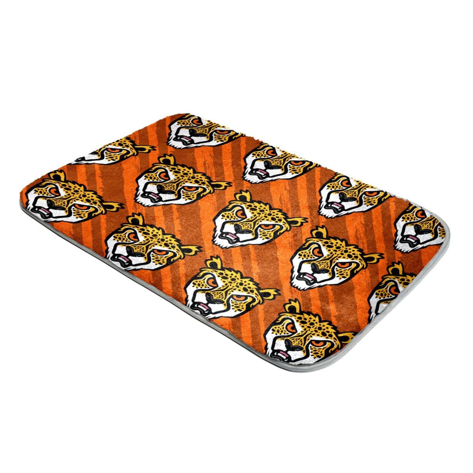 Tapis orange guépard fausse fourrure fini les sols froids et tristes
