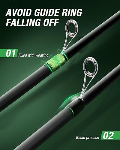 Miniatura 10 de Ghosthorn Combo de caña de pescar y carrete de grafito telescópico, kit de viaje portátil plegable con bolsa de transporte para pesca de agua dulce,