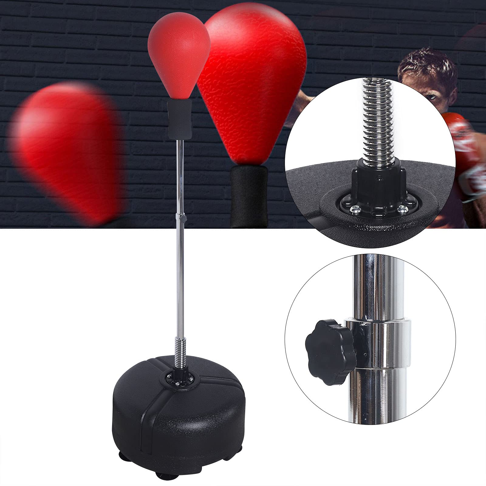 Punchingball - Sacco da boxe per adulti, 120 – 160 cm, altezza regolabile, attrezzatura da boxe in piedi