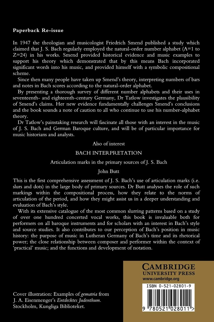 Bach and the Riddle of the Number Alphabet