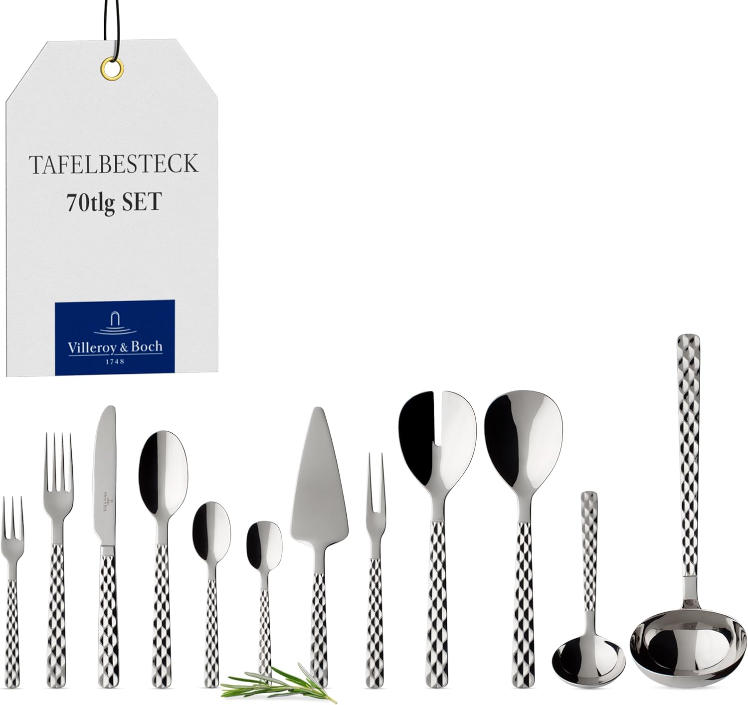 Villeroy & Boch Boston Cutlery for up to 12 Persons, 70-Pieces, Stainless Steel