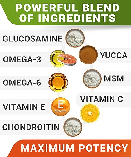 Miniatura 22 de Golosinas de glucosamina para perros – Suplemento para articulaciones con aceite de pescado omega-3 – condroitina, MSM – Masticables de movilidad