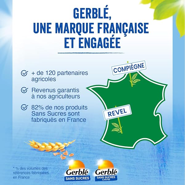 GERBLÉ – La Moelleuse – Sans Sucres – Sans Huile de Palme – Nutri-Score B – 6 Sachets Individuels – 150 g - 4