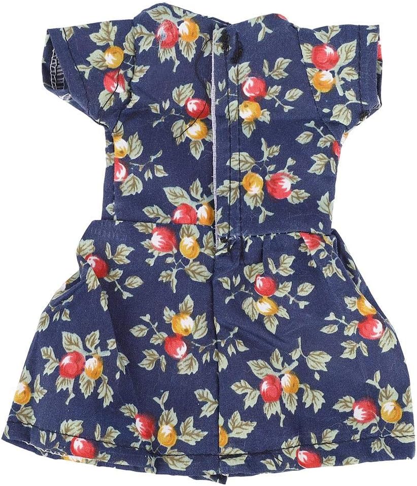 14.5 Inch Fashion Clothes Dresses for Baby Dolls, Homemade Doll Skirt Dress Clothes Gift for Little Girls(Blue Print) - Image 5
