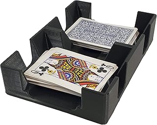 Black Plastic Cardian Playing Card Tray or Caddy - Non-Swivel - Made in USA