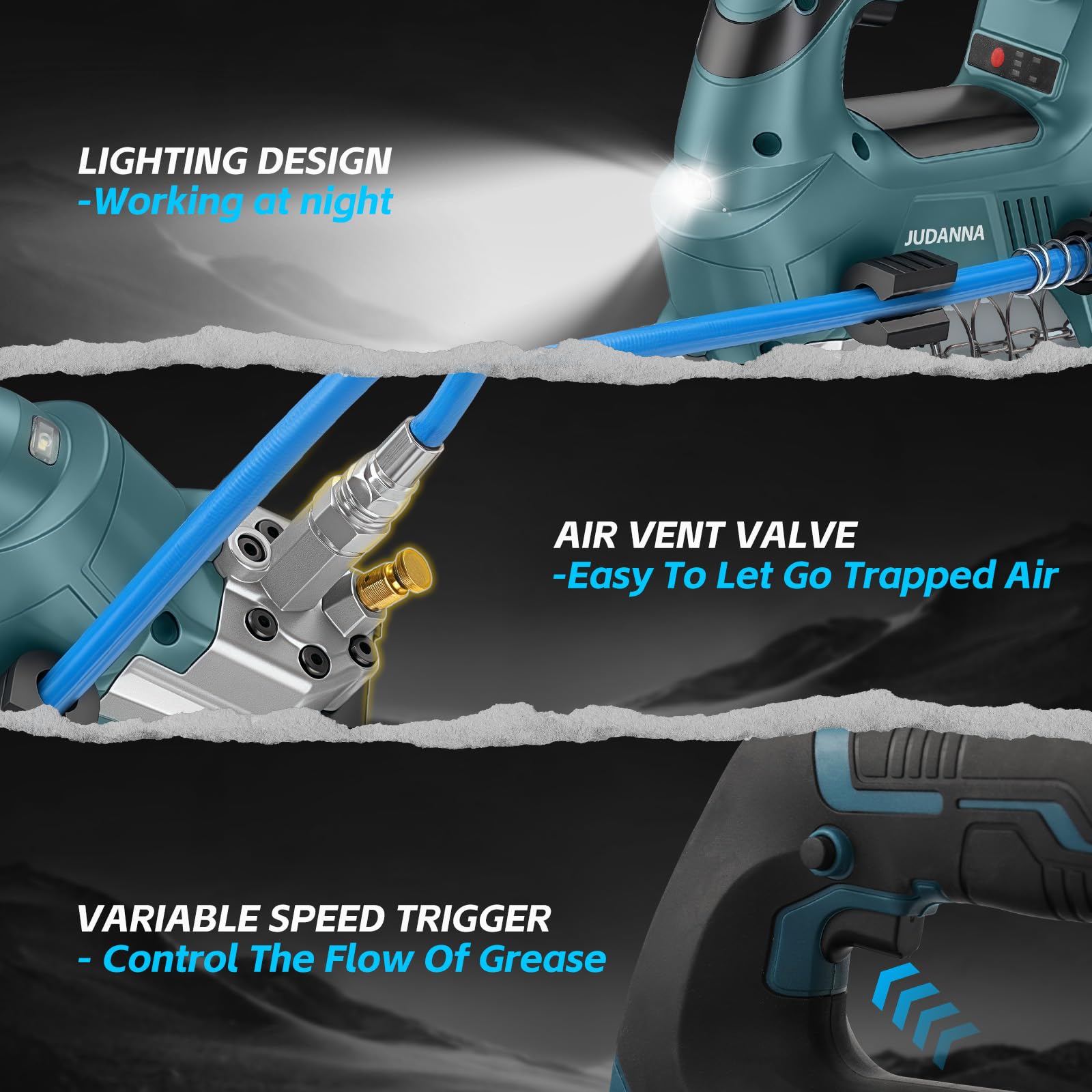 Accu vetpers voor Makita 18 V accu, 12000 psi 170 g/min elektrische vetpers accu 18 V, borstelloze vetpers, uitsluitend voor bulkvet (zonder accu, zonder oplader