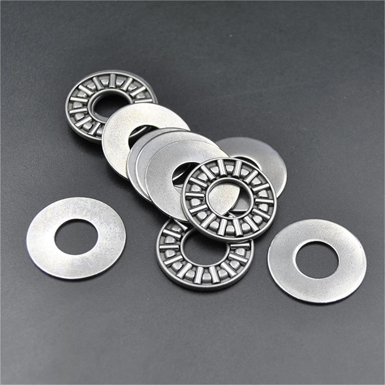 Rodamientos de agujas de empuje plano AXK1024 +2AS 1024 10x24x4 mm Rodamiento de rodillos de empuje axial con arandelas (100 piezas)