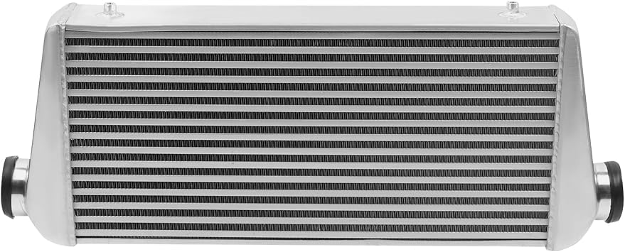 Intercooler Kit, Universal Aluminum Intercooler 31"x12", Inlet & Outlet Intercooler 3in, Working Pressure 5-50PSI, Universal Intercooler for Any Turbo Charger System