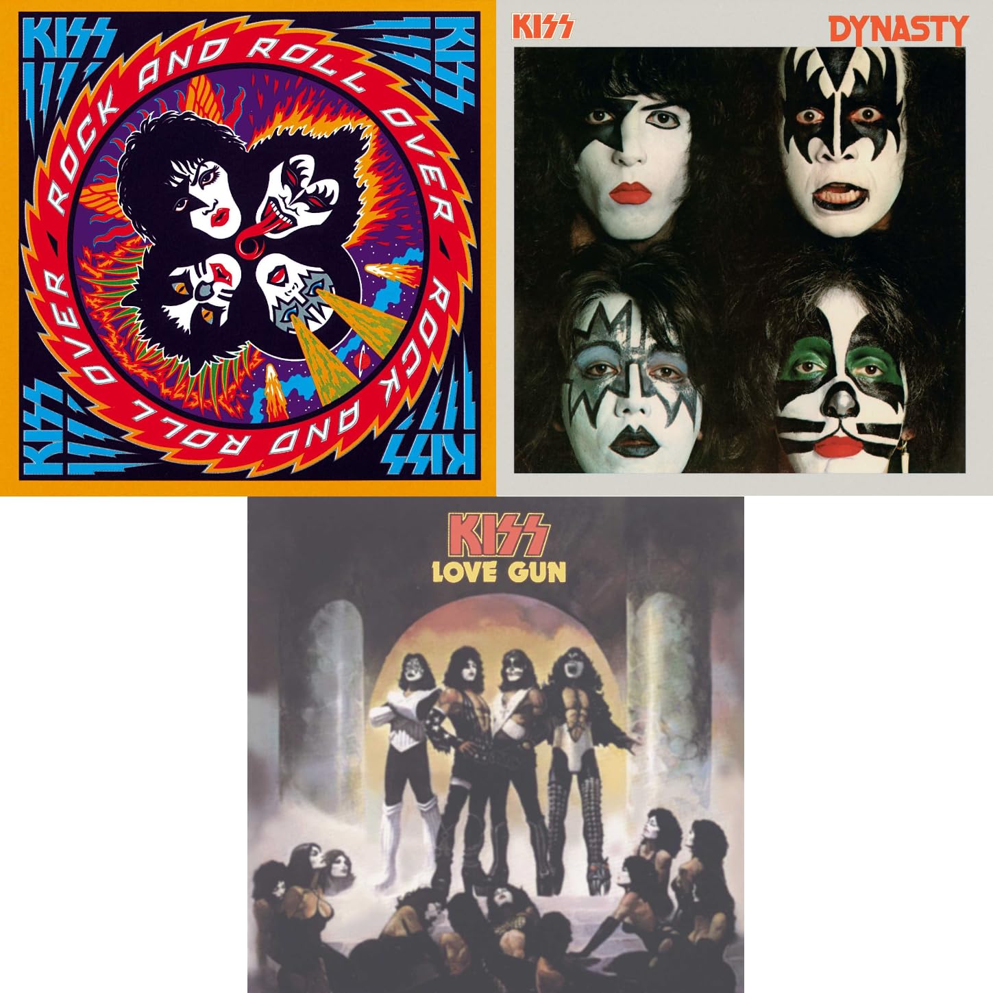 Rock And Roll Over - Love Gun - Dynasty - Kiss Greatest Hits - 3 Compact Discs - Album Bundling
