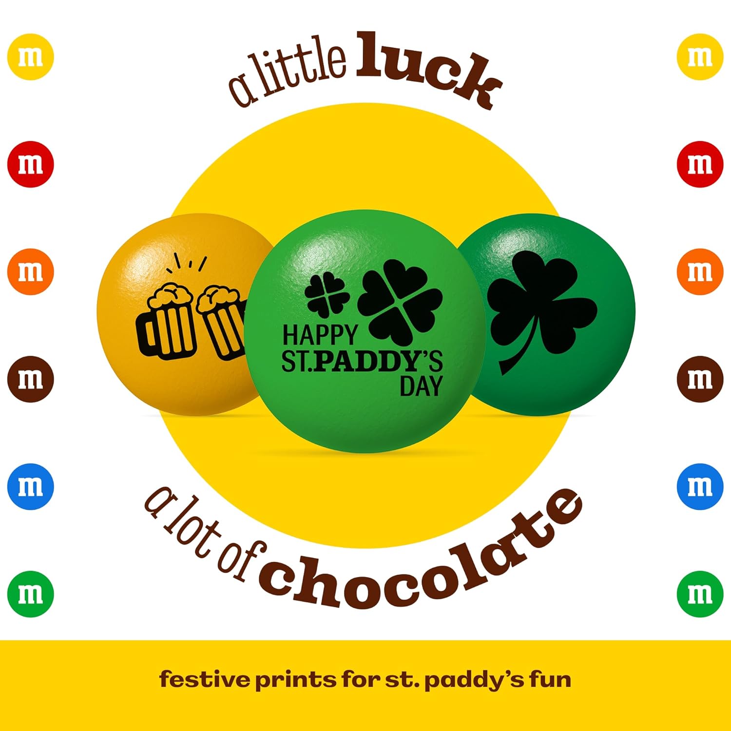 M&M’S WORLD Milk Chocolate St. Patrick's Day Party Favors (30 Pack), Printed M&M'S With St. Patrick's Day Themed Icons, Perfect For St. Patrick's Day Parades, Celebrations, Gatherings & More