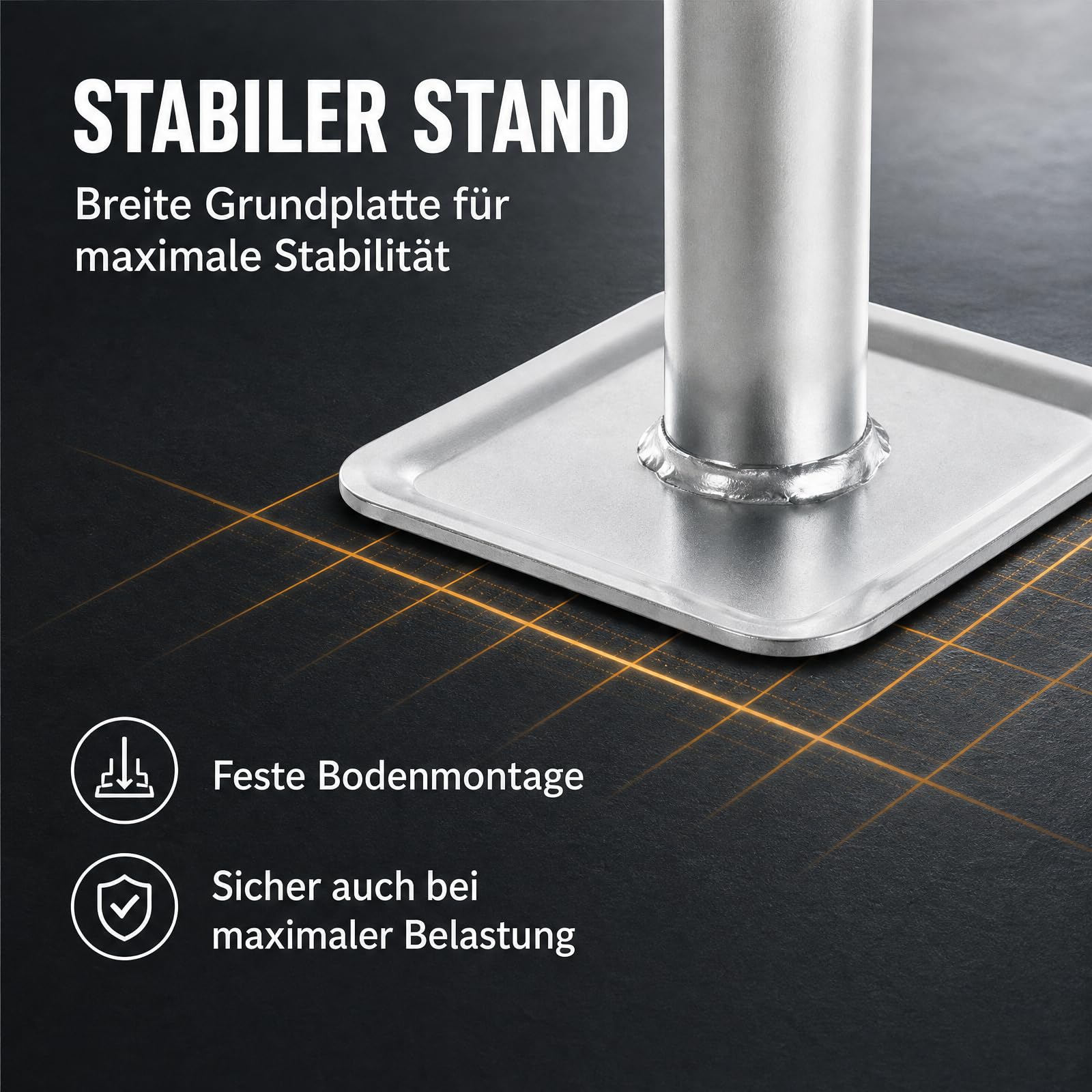 Anhängerheber, 2,27T 5000LBS Stützfuß Anhänger, 38cm Hubhöhe Anhänger-Heckstütze für Wohnwagen mit Kurbel, Q235 Stahl, 57-94 cm Verstellbar für PKW LKW Camper