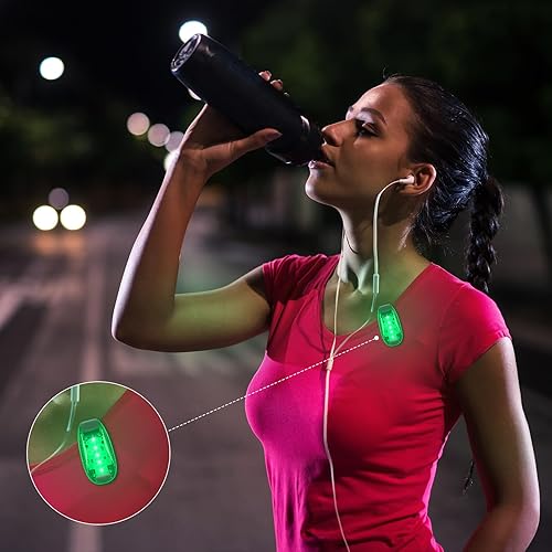 Miniatura 6 de 30 piezas de luces LED para correr nocturnas de alta visibilidad, accesorios de seguridad con clip de luces estroboscópicas intermitentes para