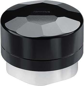 Normcore 57.5mm Gravity Coffee Distributor, Crystal-Cut Top Espresso Leveler with Self-Leveling Base Fits Lelit Anita, Diana, Anna 57mm Portafilters, Five Blade Base, Black