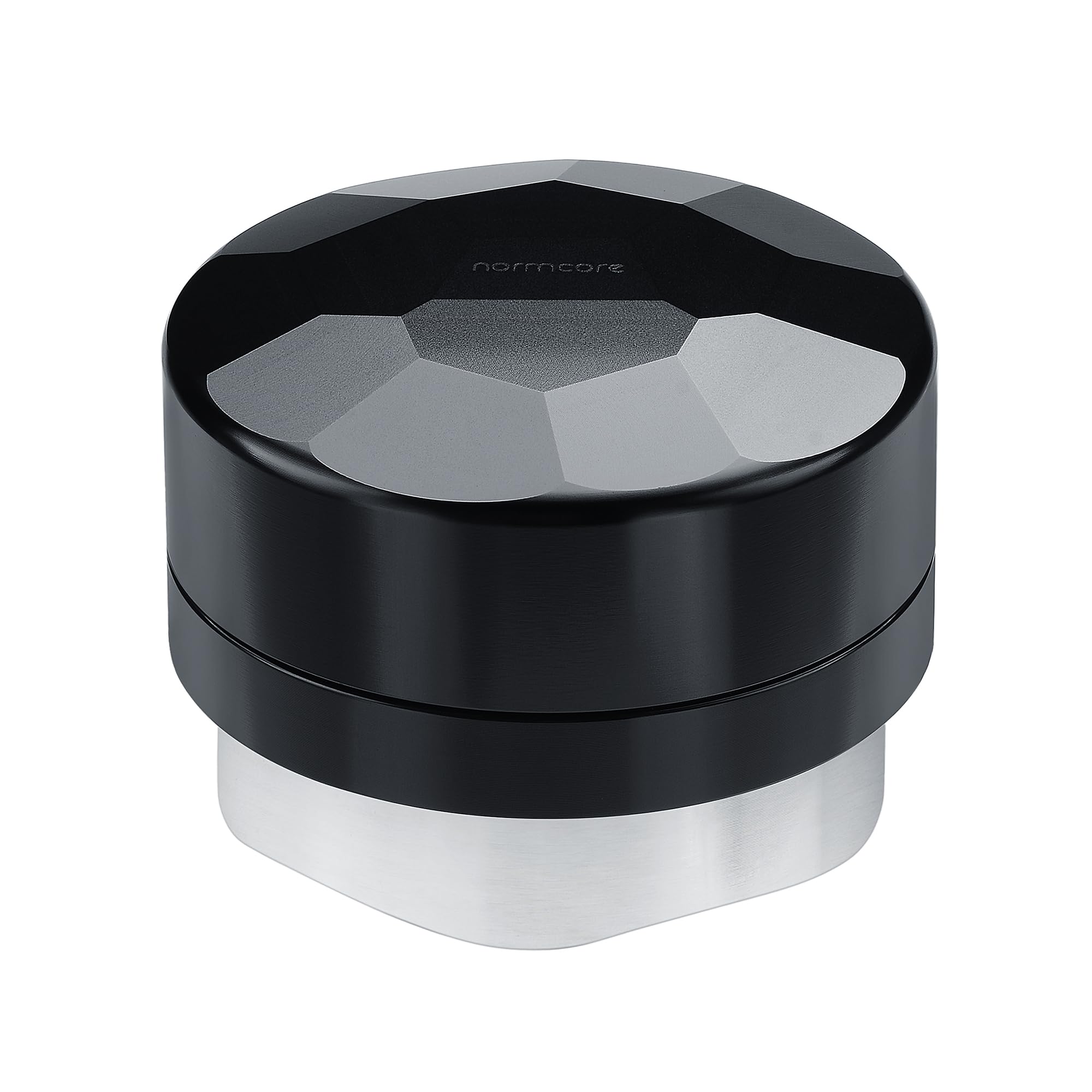 Normcore Distribuidor de café por gravedad de 57,5 mm, nivelador de espresso con parte superior de corte de cristal con base autonivelante para portafiltros Lelit Anita, Diana, Anna de 57 mm, base de