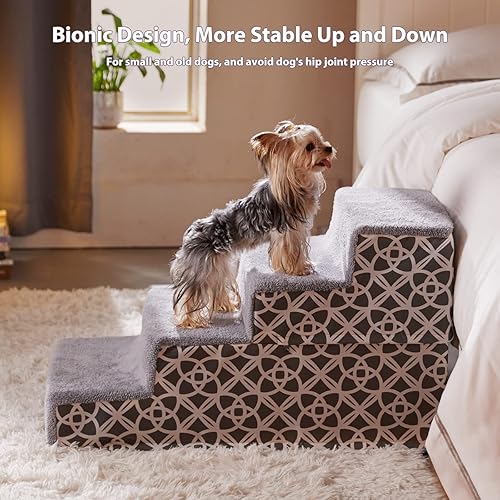 Miniatura 2 de BFPETHOME Escaleras y escalones para perros, para perros y gatos pequeños y medianos, escaleras para mascotas y peldaños de espuma para perros para