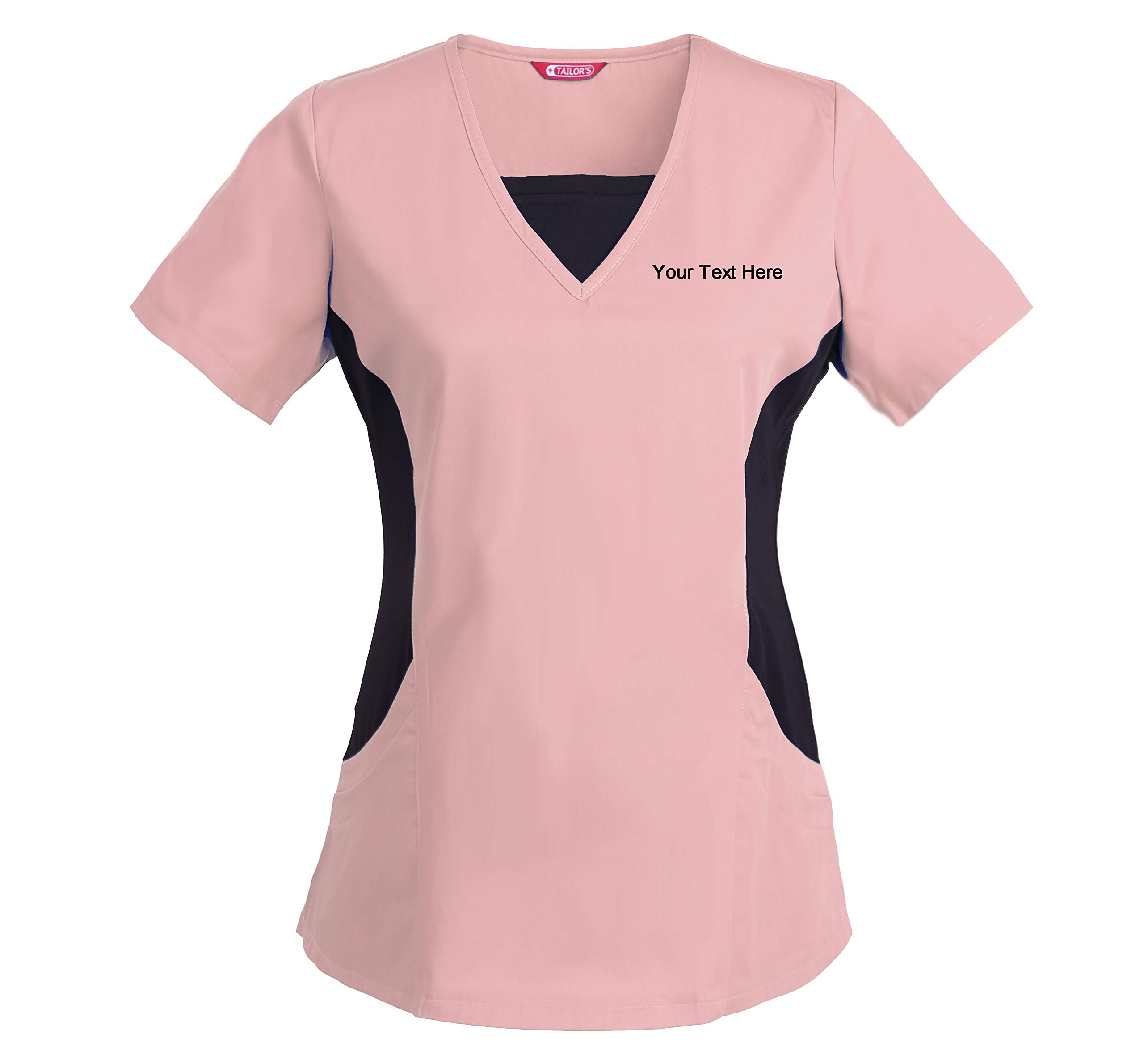 Tailor's Women's Pale Pink Personalized Scrub Tunic Medical Scrubs Hospital Scrub Tunic Customizable