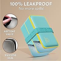 Vista 17 de Umami Bento Lunch Box for Men & Women, Black Lotus, 68 oz