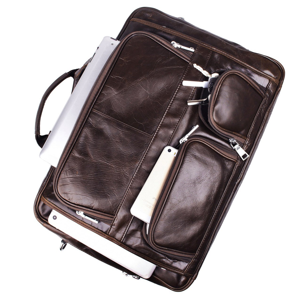 Ab Earth Vintage Leather Mens Briefcase Laptop Bag Messenger Handbag |  Desertcart Aruba