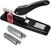 Better Office Products Heavy Duty Commercial Stapler Stapler with 2,000 Staplers Black Polished Steel 100 Seats Large Capacity Round Ergonomic Lever & Weight Stabilization Base Jam Free Large Stapler