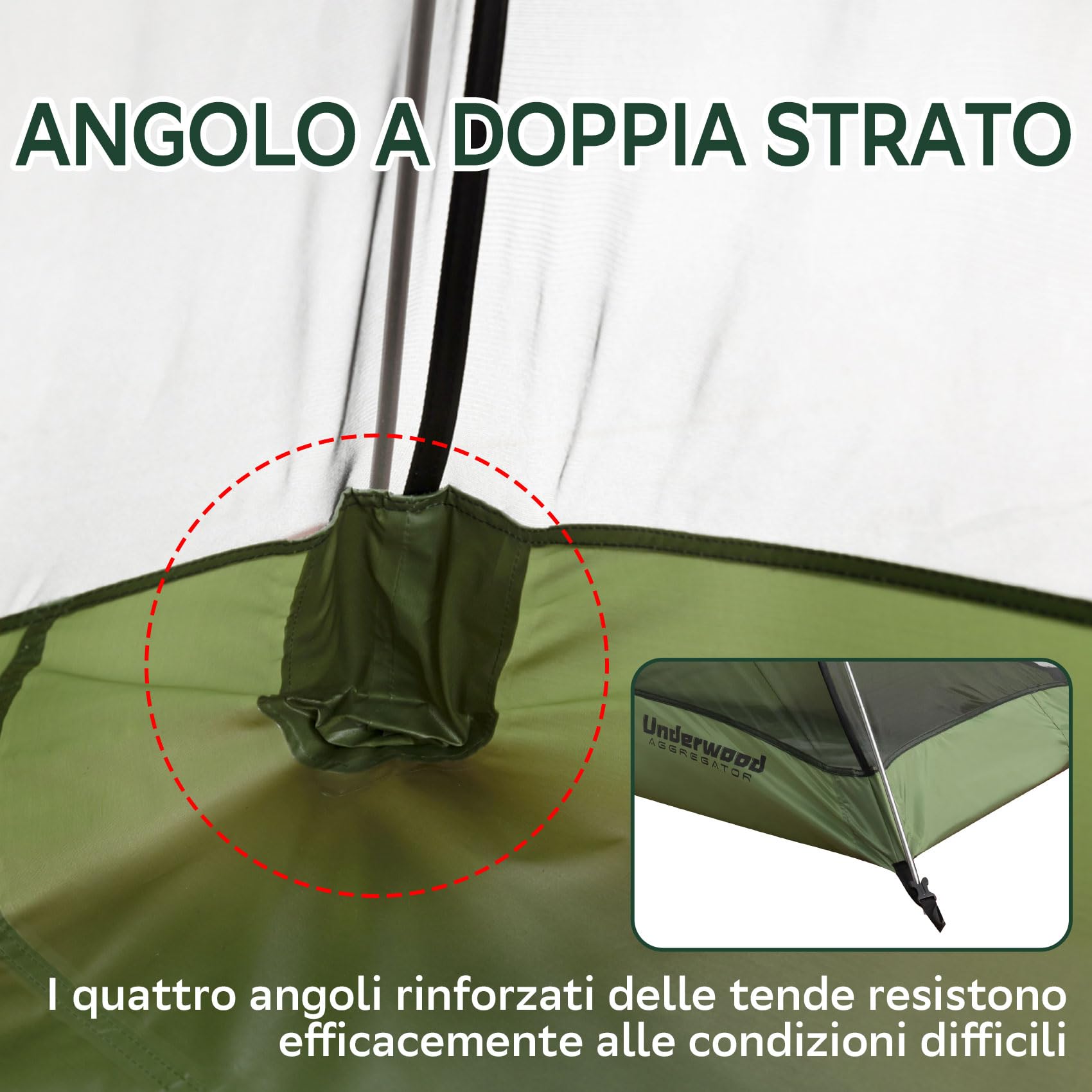 UnderwoodAggregator Tenda da escursionismo per 1 persona impermeabile leggera a cupola