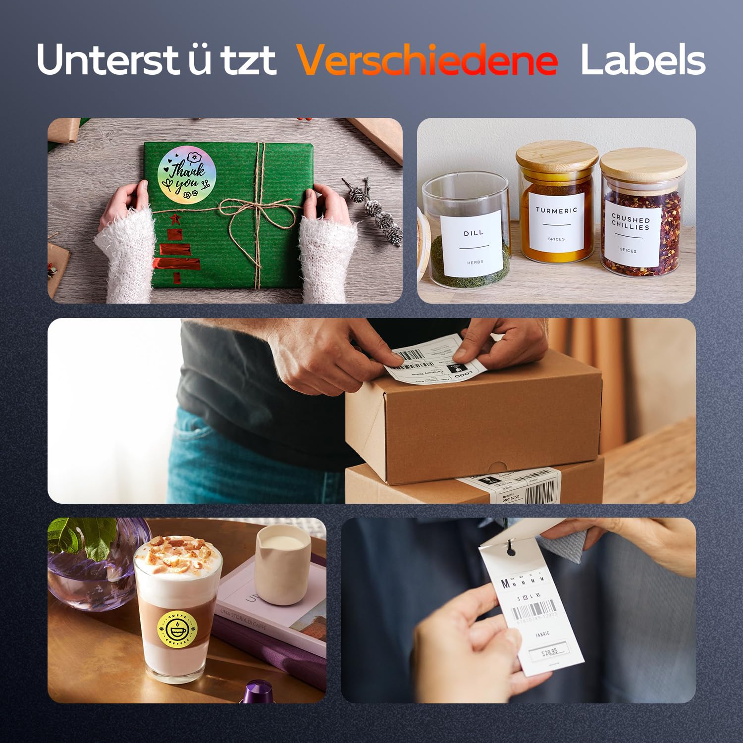 TATTMUSE Versandetiketten Drucker 4x6, DHL Etikettendrucker Bluetooth | Label Printer Unterstützt iOS, Android, Windows und Mac, Thermodrucker Labeldrucker Kompatibel mit Amazon, Vinted, DPD