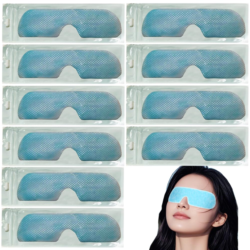 20Pack Luxury Individually Wrapped Summer Disposable Instant Cooling Eye patch; Skin Friendly Ice Eye Mask to Aid Sleep; Facial Spa Gel Eye Care Patches to Relief Eye Fatigue