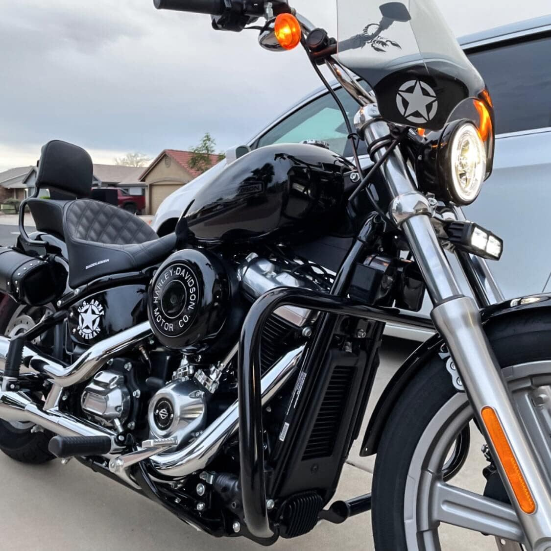 Eagle Lights 6 Inch Generation II Projection Light Bar with Plug and Harness Compatible with Harley Davidson Softail and Dyna Models - 2500Lm