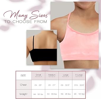 Alyce Intimates Seamless No Show Girls Sports Bra, Pack of 10
