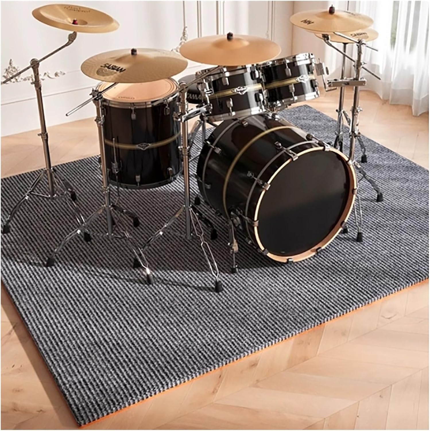 Runner Rug for Hallway Non Slip Rug Runner Noise Reduction Rugs,Soundproof Carpet Non-Slip Pads,Soundproof Rugs for Upright Piano Drum,Soundproof Mat for Grand Piano Electronic Drum Kits Bass Drum(120