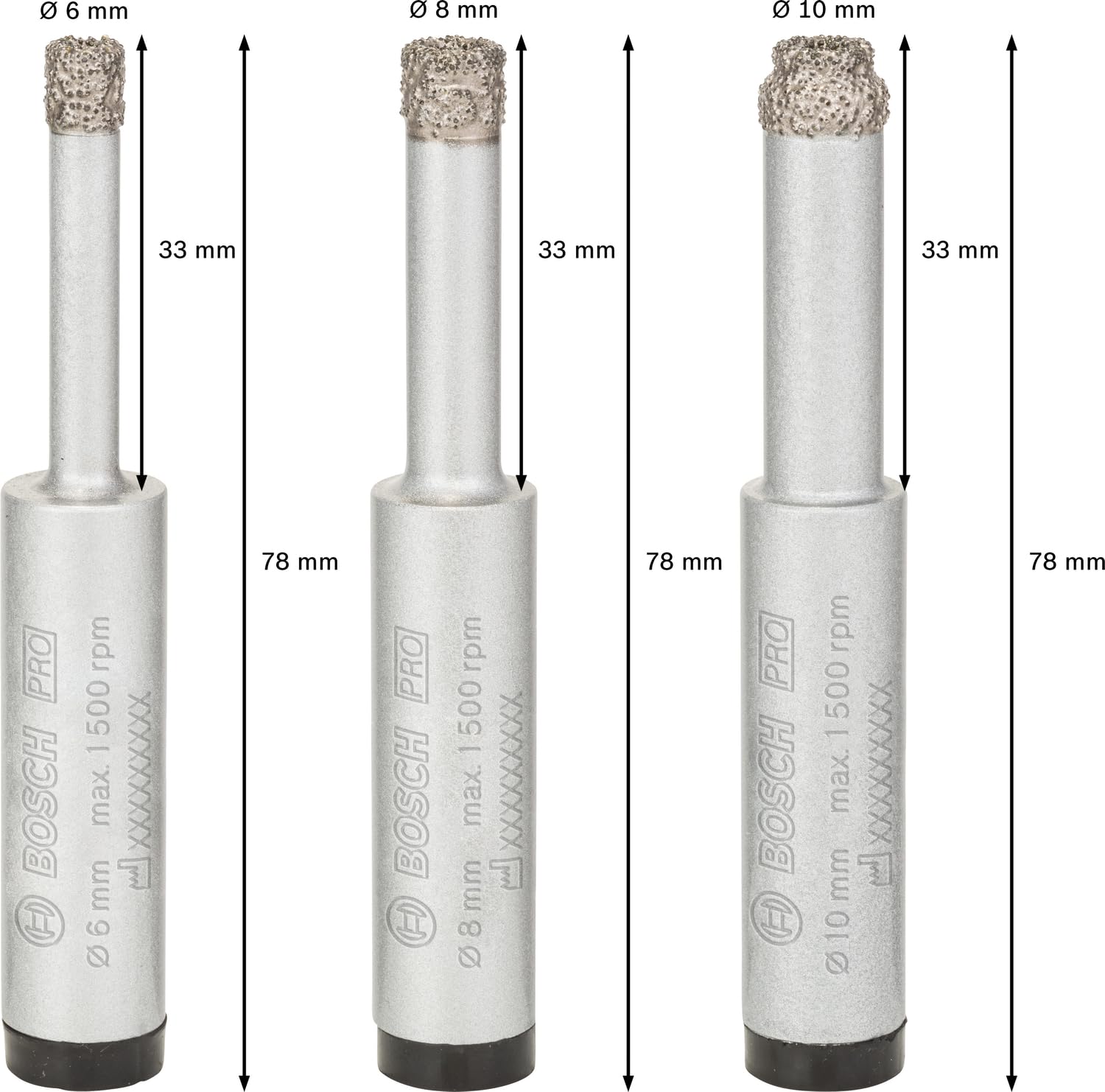 Bosch Accessories Professional 4tlg. Diamant-Bohrer-Set trocken Easy Dry