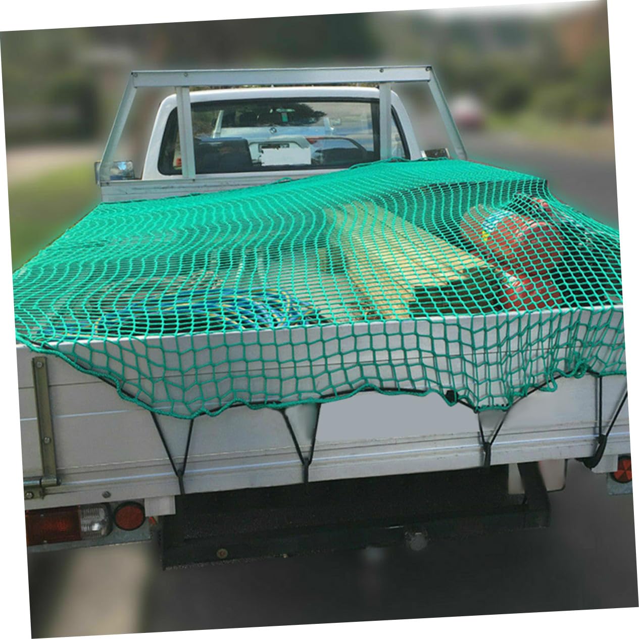 PLAFOPE Rete di Carico per Protezione e Fissaggio per Camion e Verde in Nailon Resistente Estensibile con 15 Ganci Durante Campeggio e Trasloco