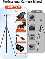 Vista 9 de JOILCAN Camera Tripod, 83" Aluminum Tripods & Monopods with Metal Handle, Heavy Duty Tripod for DSLR Camera Lasers Binoculars Telescope Spotting