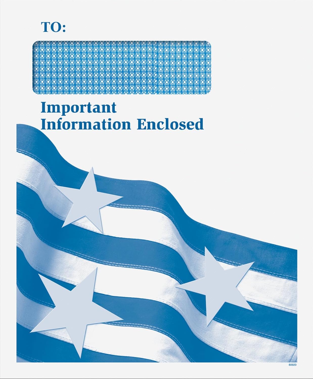 Patriotic 1040 Window Envelope with Peel-and-Close Flap