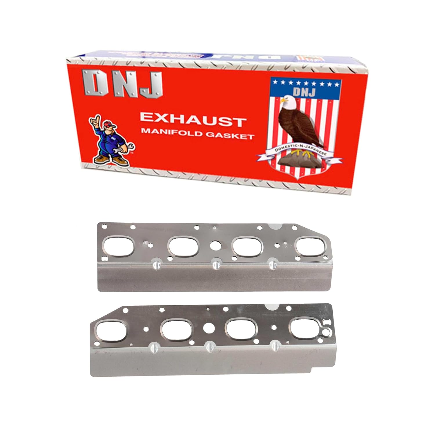 DNJ EG1163 Exhaust Manifold Gasket Set for 2009-2022 Chrysler, Dodge, Jeep, Ram 1500, 1500 Classic, 2500 5.7L V8 16V OHV 345cid
