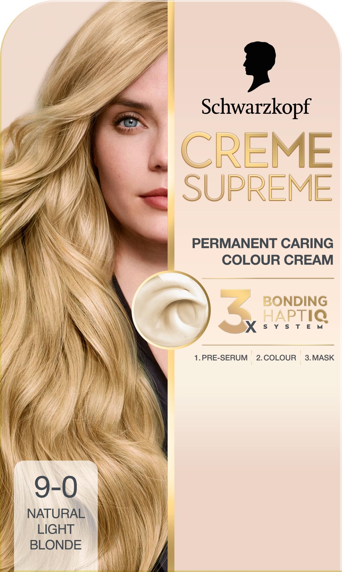 Schwarzkopf Creme Supreme Hair Dye, 9-0 Natural Light Blonde