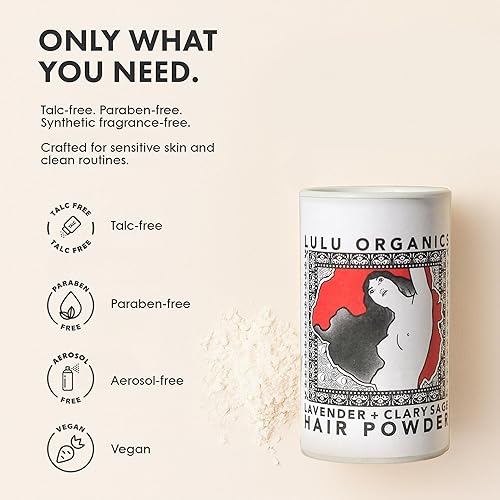 Miniatura 3 de Champú seco en polvo, ideal para cabello oscuro, rubio y graso, polvo corporal orgánico para mujeres y hombres, sin parabenos ni talco, sin