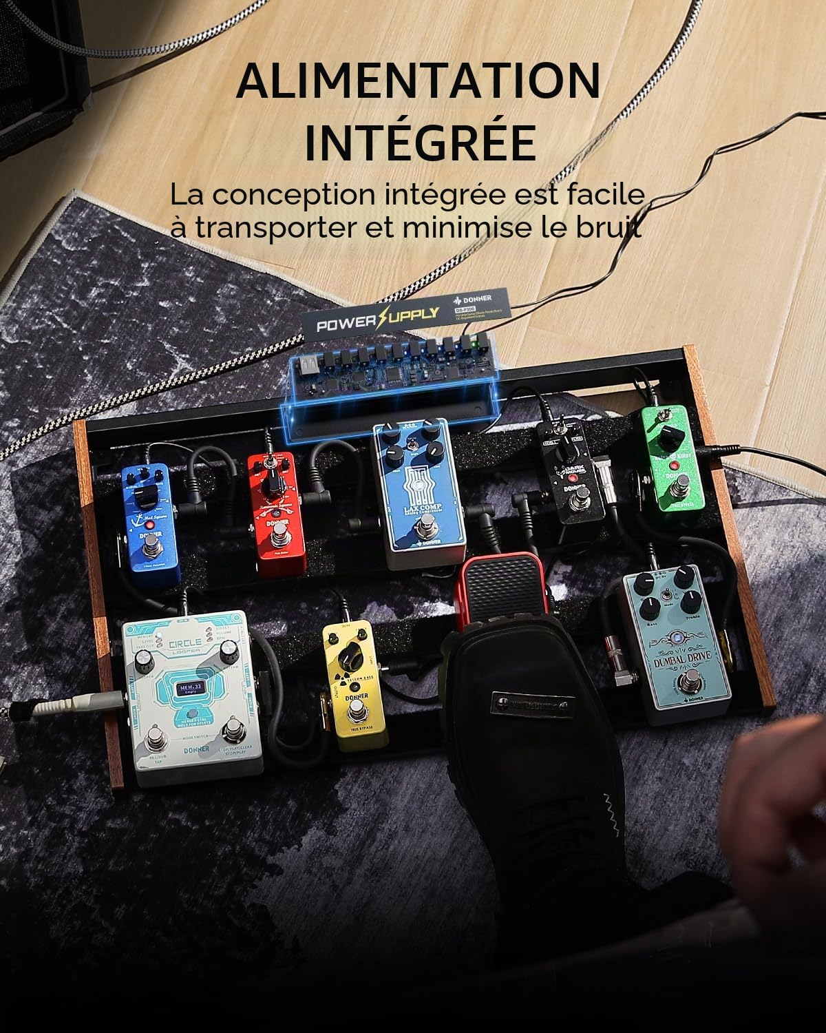 Donner DB-P300 Portable Guitar Effects Pedals Board kit（EU）