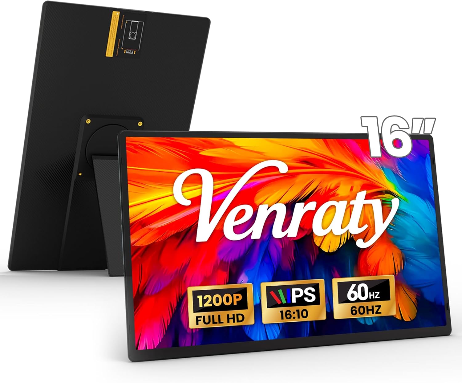 Portable Monitor for Laptop 16“, 1200P FHD Dual Monitor...