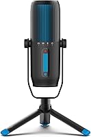 Vista 1 de JLab Talk Pro USB Microphone, USB-C Output, Cardioid, Omnidirectional, Stereo, Bidirectional, 192k Sample Rate, 20Hz-20kHz Frequency Response