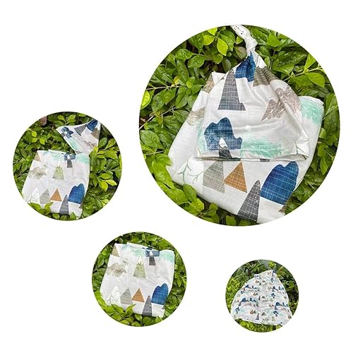 Miniatura 6 de Funda elástica para silla de auto infantil con suave gorro de bebé a juego, pañuelo de lactancia versátil, multiuso, para cochecito y silla alta de