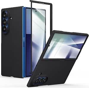 Eastcoo Custodia slim fit per Google Pixel Fold 5G, retro rigido del PC, supporto di ricarica wireless, argento