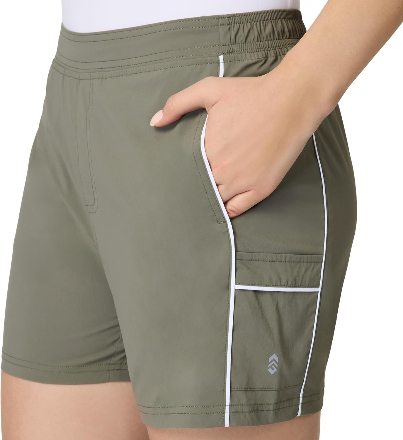 Free Country Women's Athletic Shorts Soft for Running Workout Gym Workout Tennis Lightweight Short with Pockets-Go Anywhere