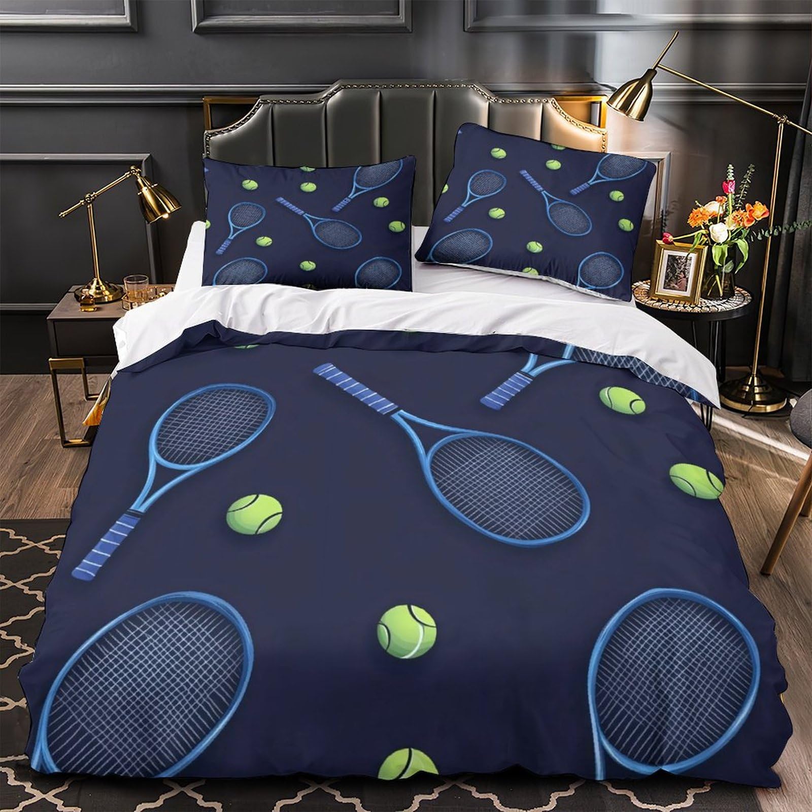 Housse de couette chat 260x220 cm parure de lit microfine 3D avec fermeture éclair
