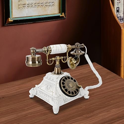 Miniatura 5 de Teléfono de estilo antiguo vintage, teléfono de escritorio con cable, teléfono retro, rotativo, antiguo, con cable, escritorio, oficina en casa,