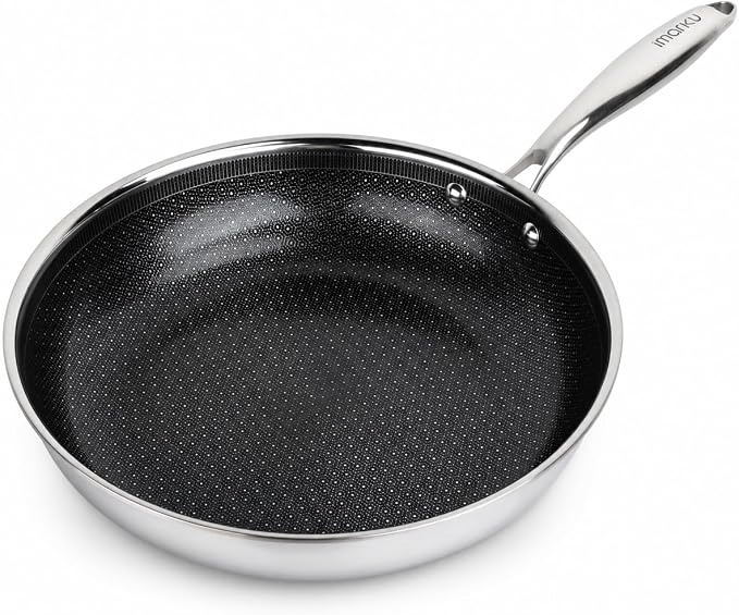 imarku 12 Inch Non Stick Frying Pans, Healthy Hybrid Ceramic