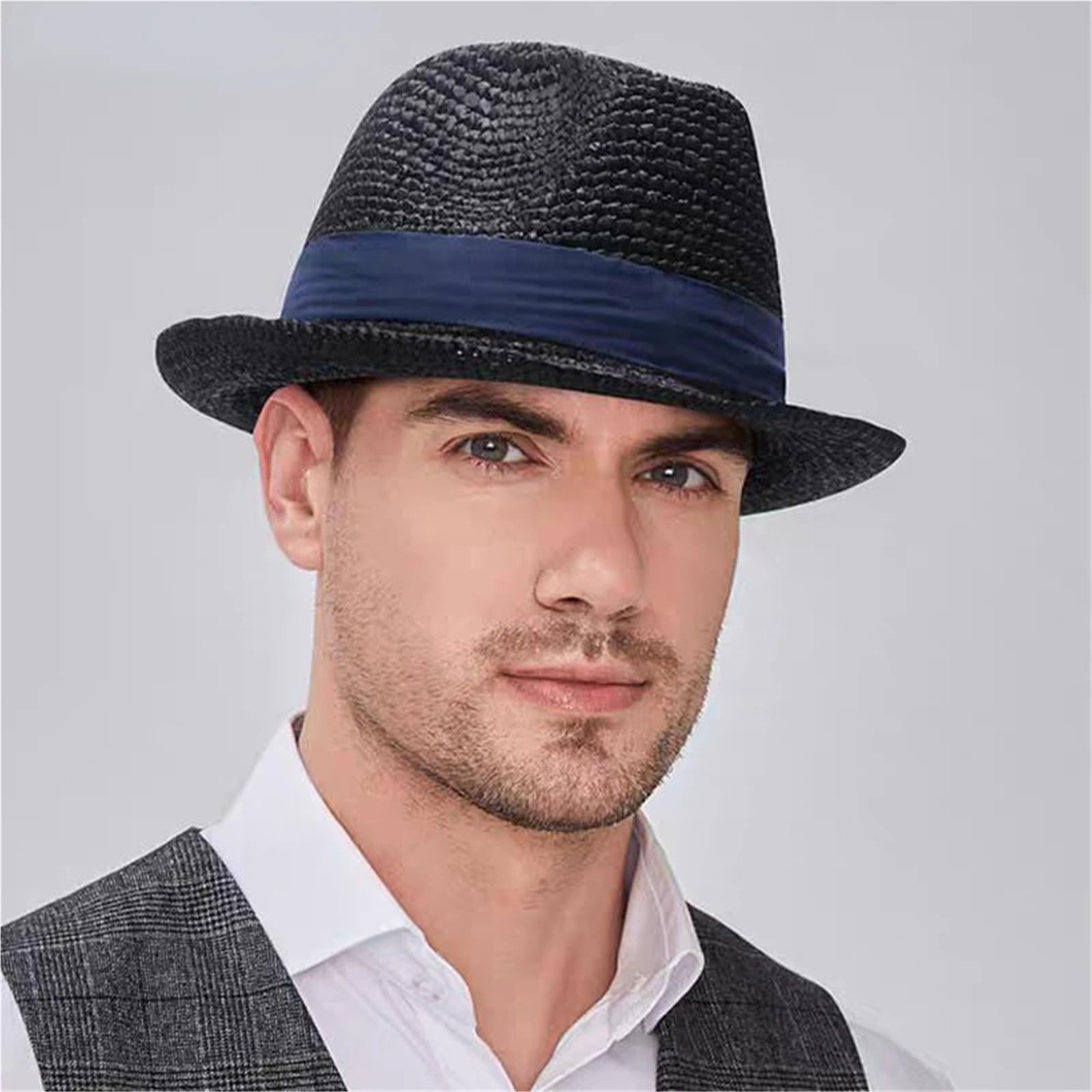 Sombrero de paja para mujer y hombre, plegable, tejido, protección solar, sombrero, verano, sombrero de playa