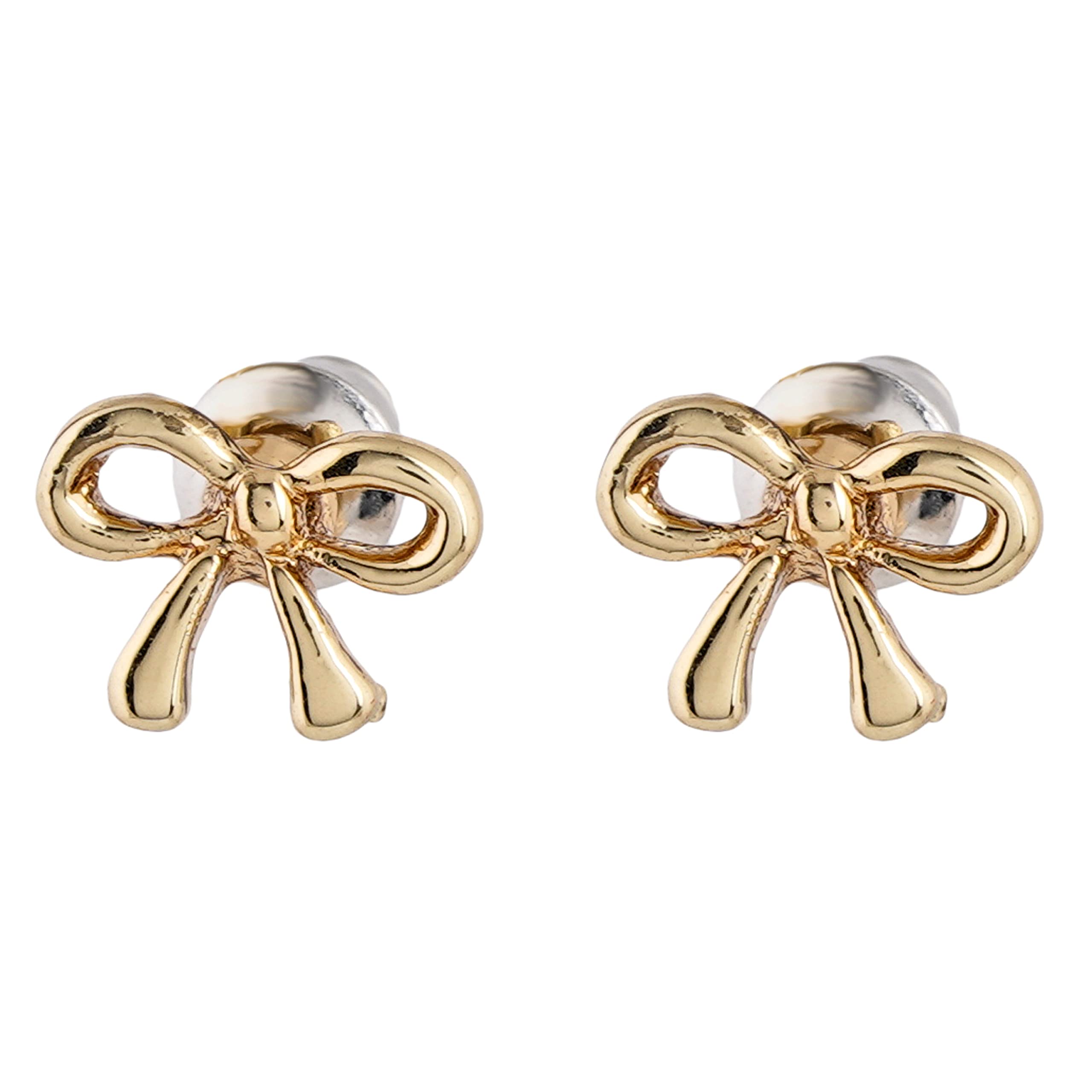 Estele Gold Tone Ribbon Knot Stud Earring for Women (B093TH8JSZ) Amazon Price History, Amazon Price Tracker