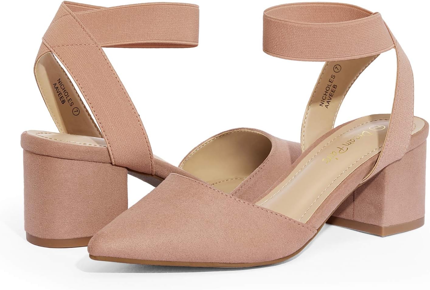 DREAM PAIRS Women's Nicholes Low Block Heel Pumps - Image 3