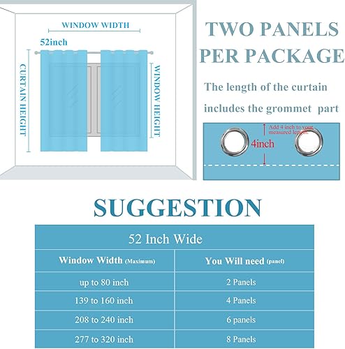 Miniatura 9 de Cortinas degradadas verde azulado y morado de 63 pulgadas de largo, 2 paneles, cortinas opacas con patrón de línea degradado y ondulada para